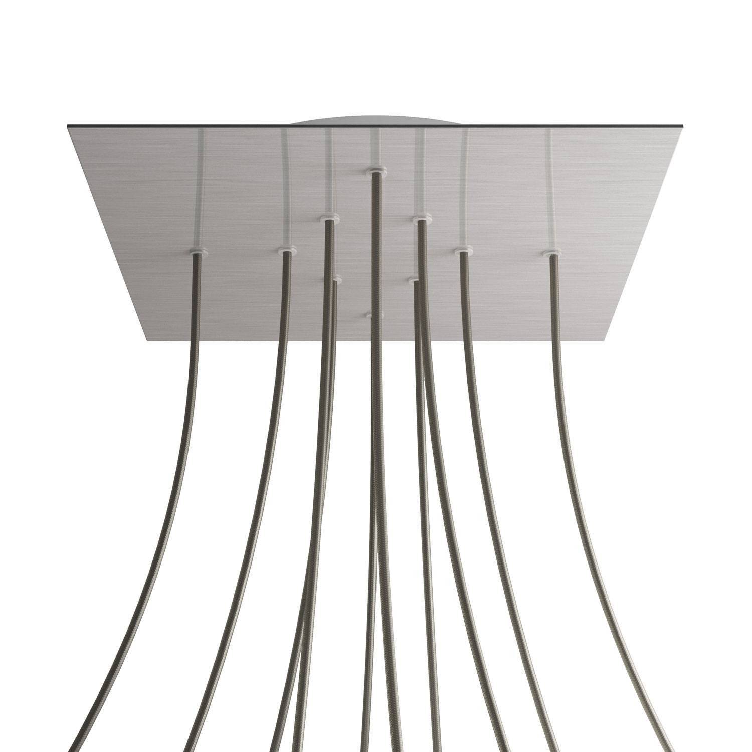 Čtvercový stropní baldachýn Rose-One System - průměr 300 mm, kovový materiál