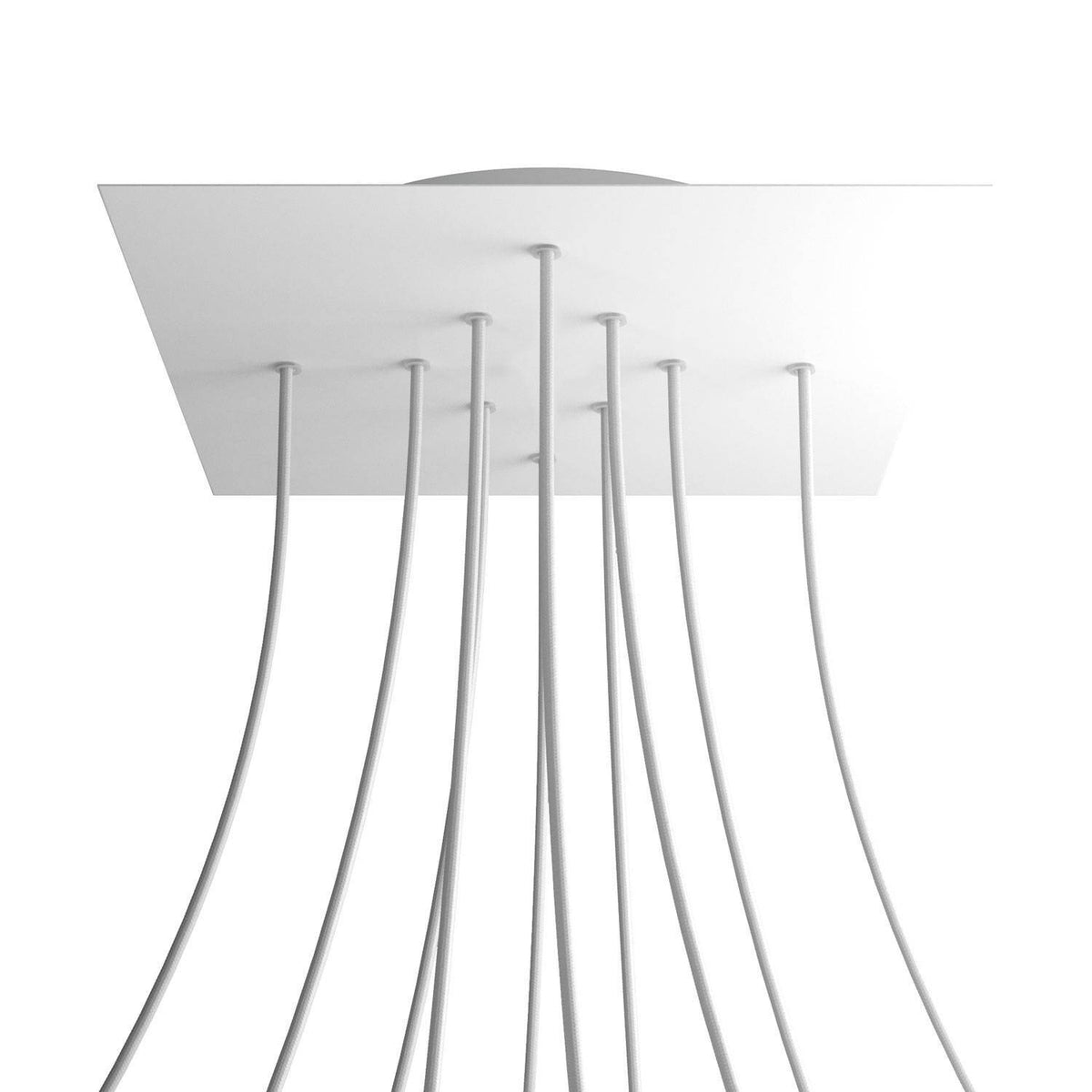 Čtvercový stropní baldachýn Rose-One System - průměr 300 mm, kovový materiál