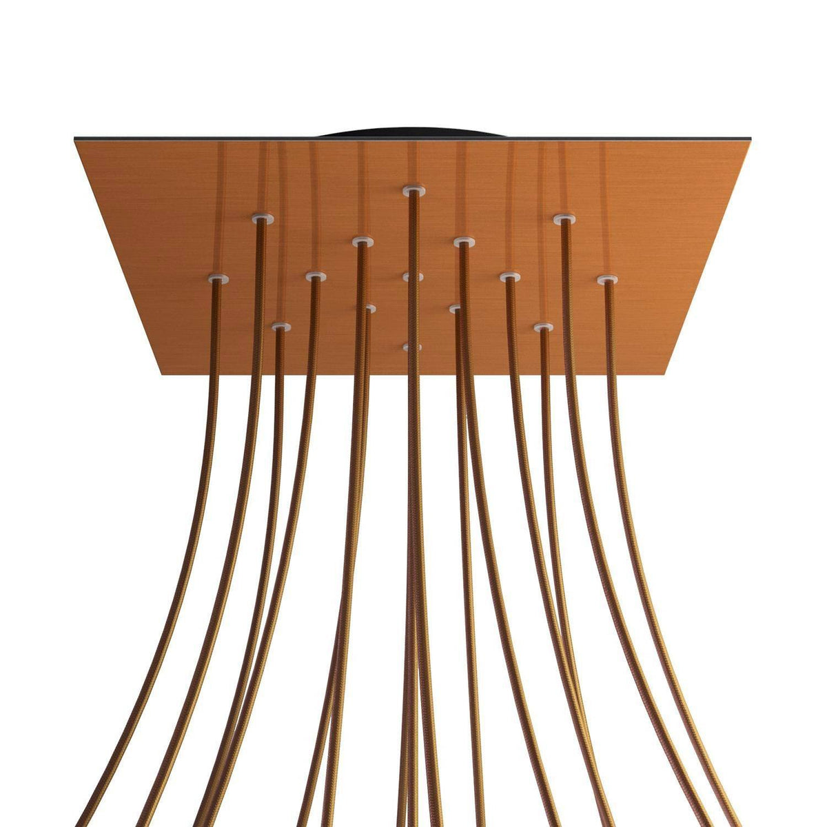Čtvercový stropní baldachýn Rose-One System - průměr 400 mm, kovový materiál