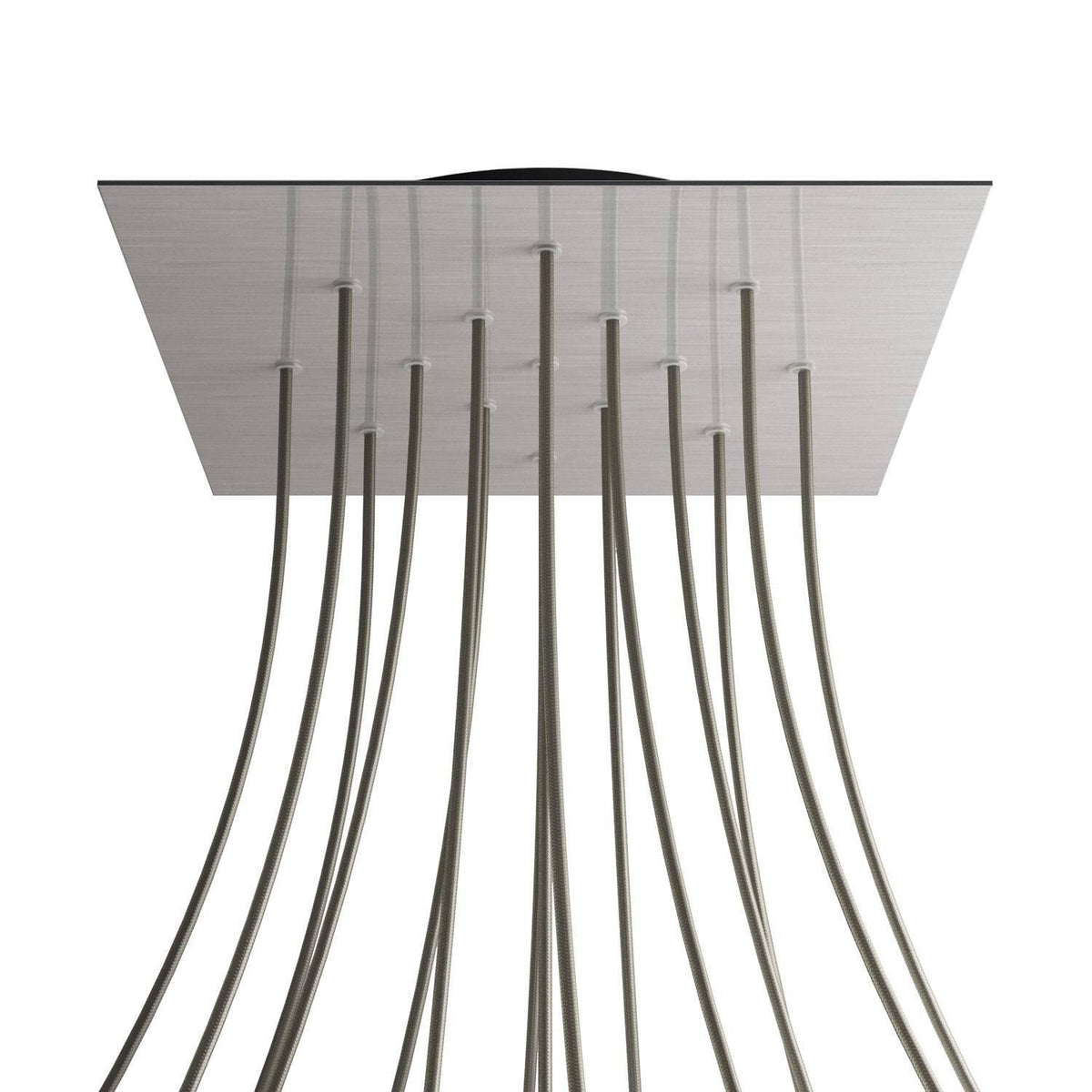 Čtvercový stropní baldachýn Rose-One System - průměr 400 mm, kovový materiál