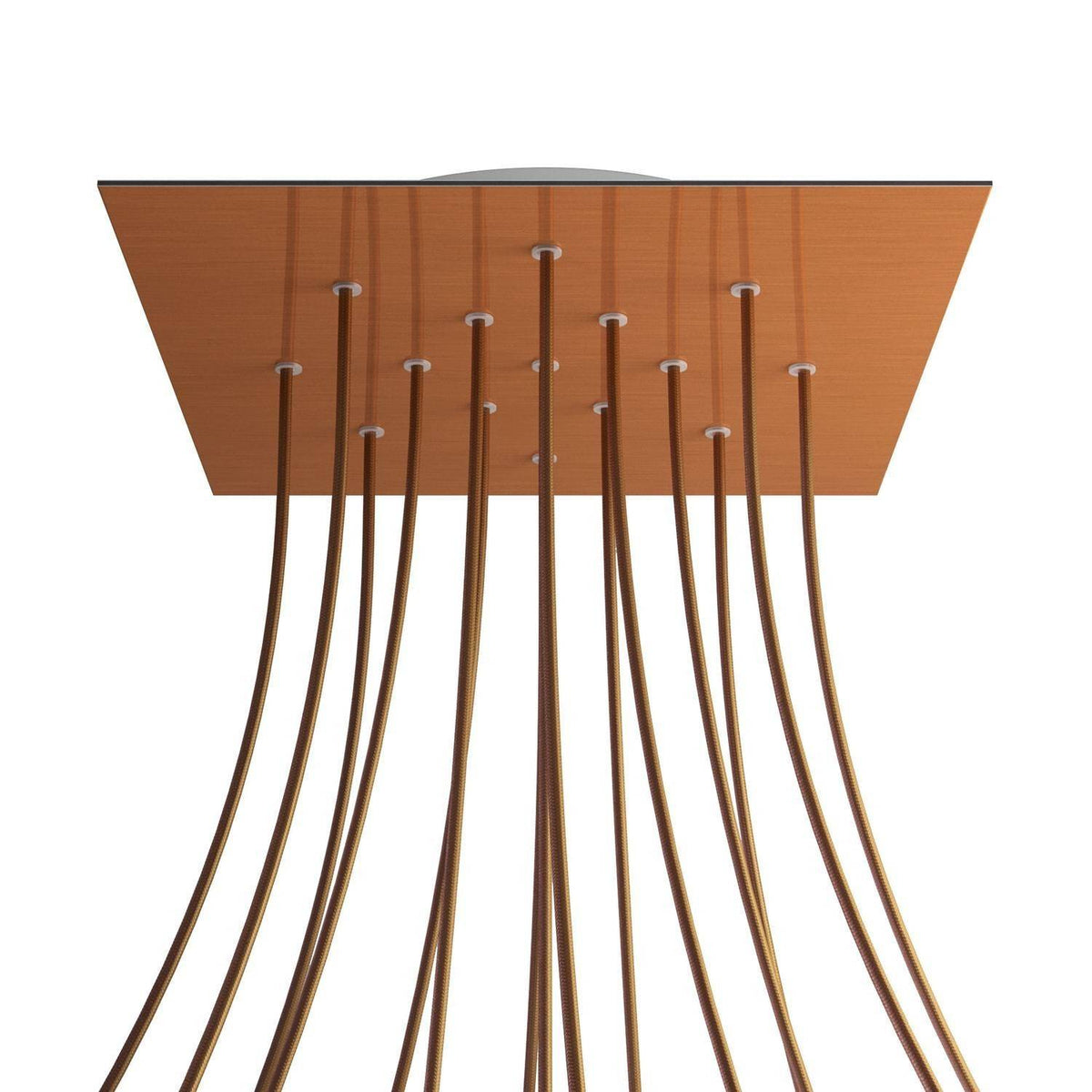 Čtvercový stropní baldachýn Rose-One System - průměr 400 mm, kovový materiál