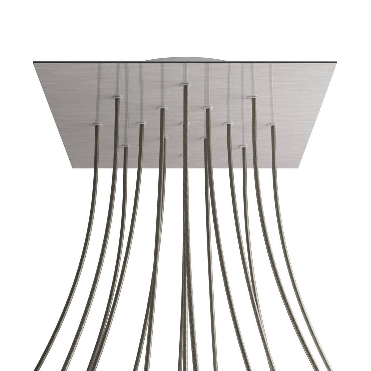 Čtvercový stropní baldachýn Rose-One System - průměr 400 mm, kovový materiál