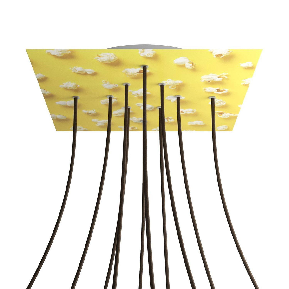 Čtvercový stropní baldachýn Rose-One System - průměr 400 mm, kovový materiál