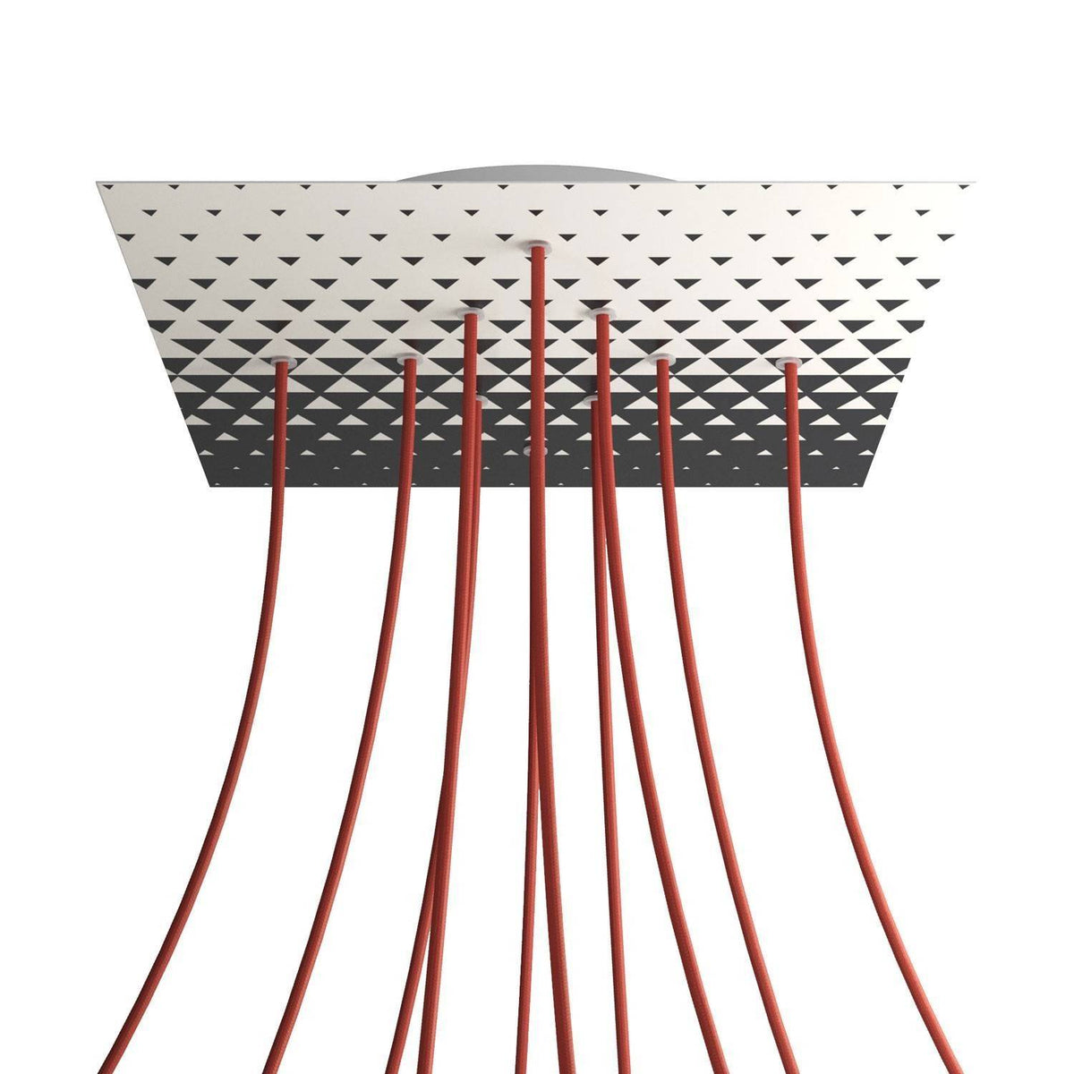Čtvercový stropní baldachýn Rose-One System - průměr 400 mm, kovový materiál