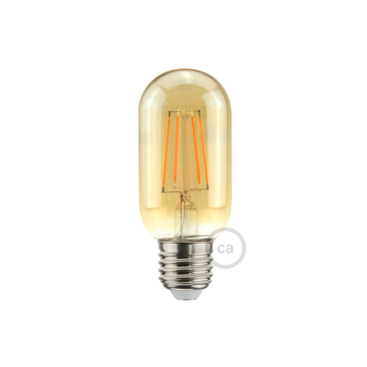 Zlatá stmívatelná LED žárovka T45 - 5W E27, 2000K, průměr 45 mm