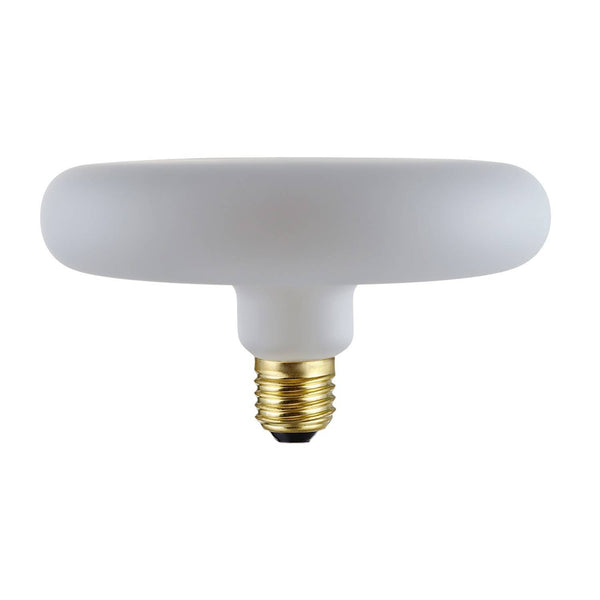Bílá matná LED disk D170, 6W E27, stmívatelná, 2700K