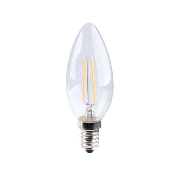 Průhledná LED žárovka Oliva 6W E14 2700K, 806 Lm