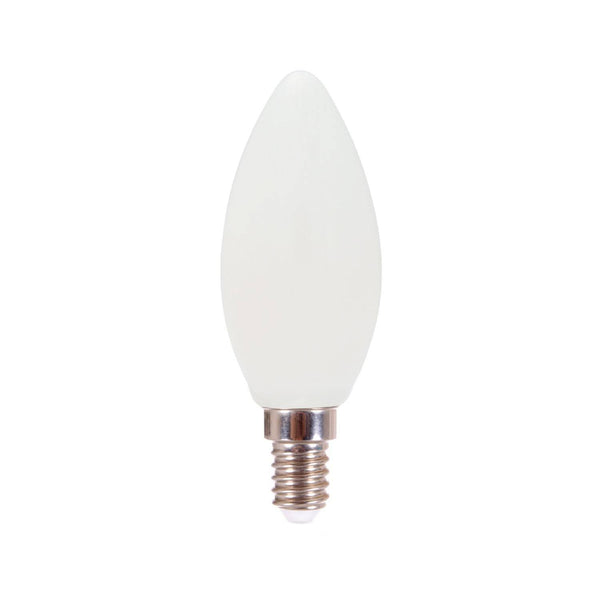 Mléčná LED žárovka Oliva 6W E14 2700K, 806 Lm