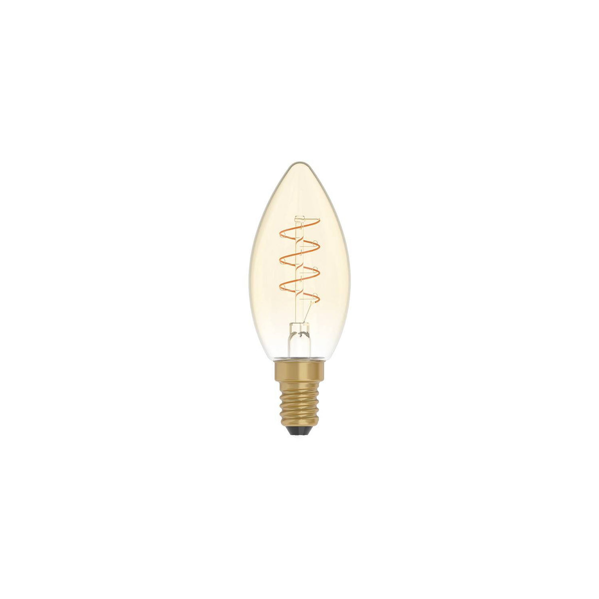 Stmívatelná LED zlatá svíčka C35, 2,5W E14, 1800K