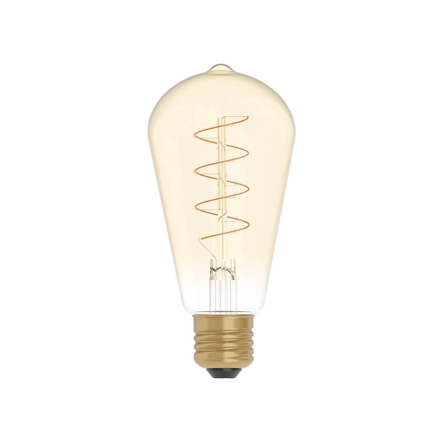 LED zlatá žárovka C04, 4W E27, stmívatelná 1800K