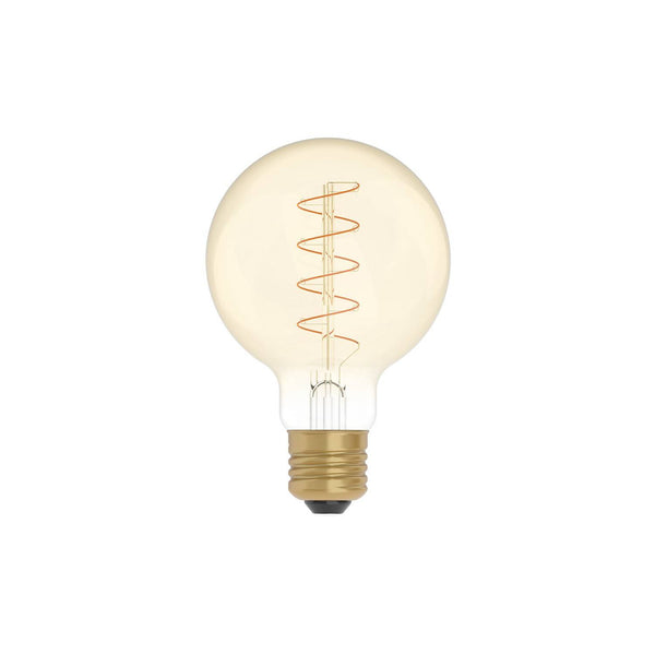 LED zlatá žárovka G80, 4W E27, stmívatelná 1800K