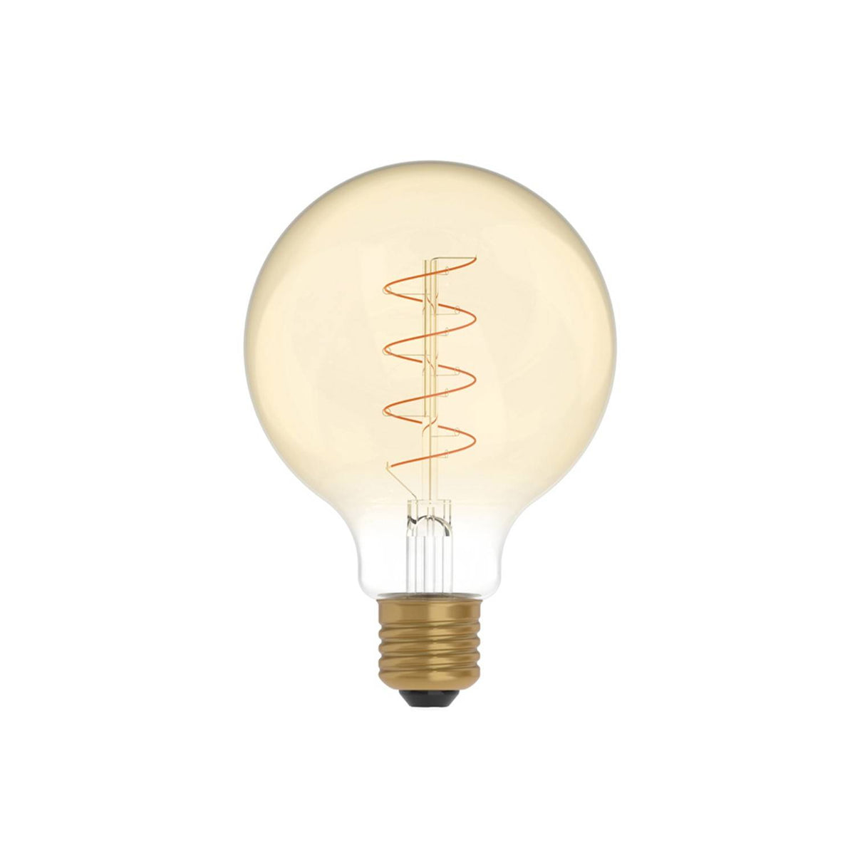 Stmívatelná LED zlatá žárovka C06, Glóbus G95, 4W E27, 1800K