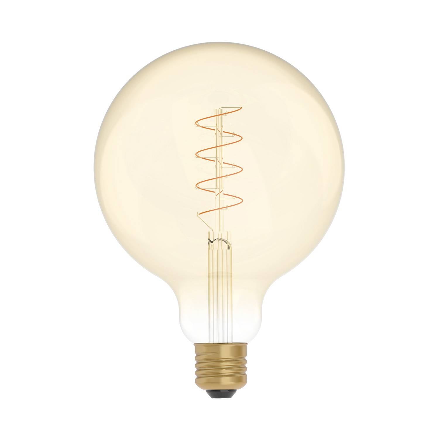LED zlatá žárovka C07, 4W E27, stmívatelná, 1800K, průměr 125 mm