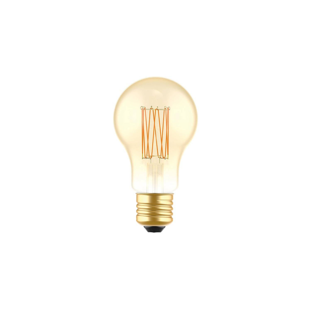 Stmívatelná LED zlatá žárovka C53, 7W E27, 2700K, průměr 60 mm