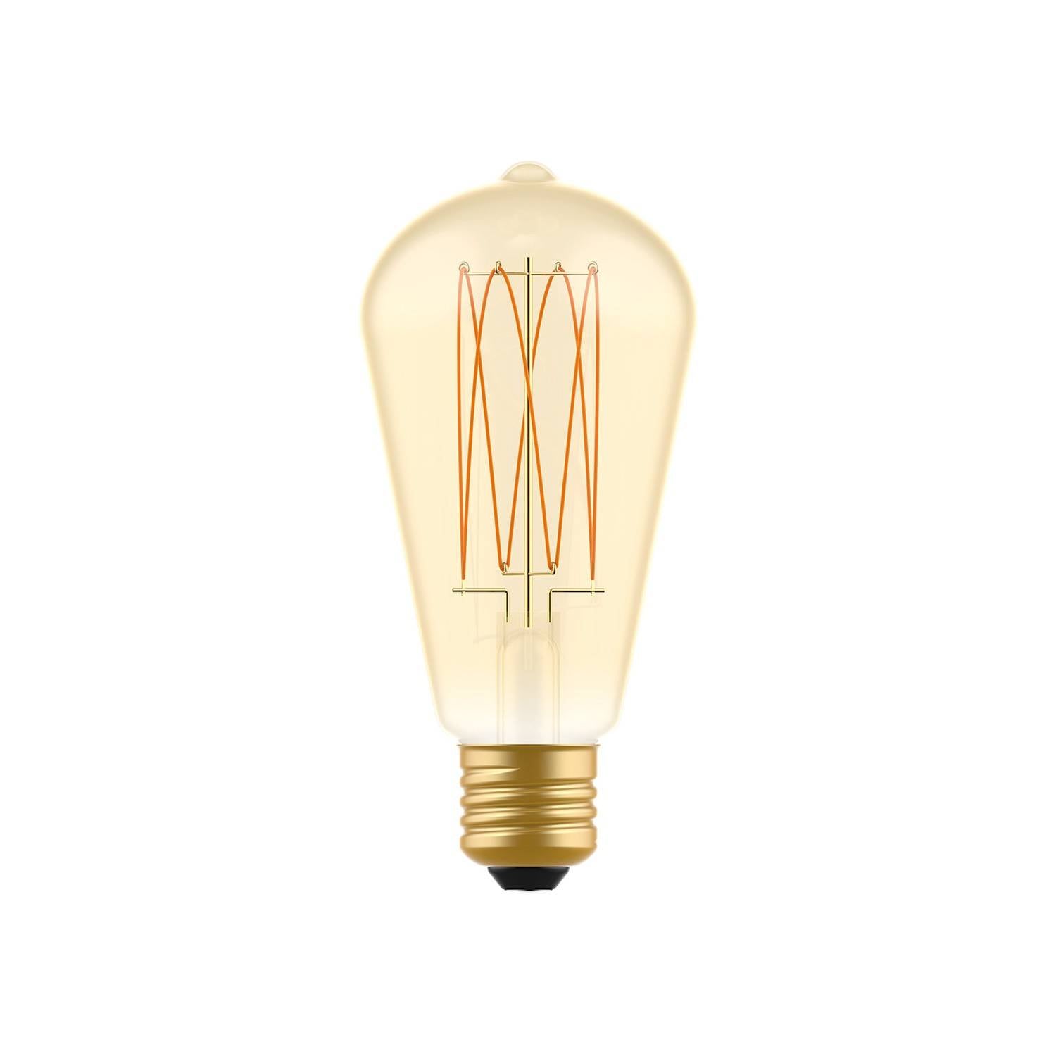 LED zlatá žárovka C54, 7W E27, stmívatelná 2700K