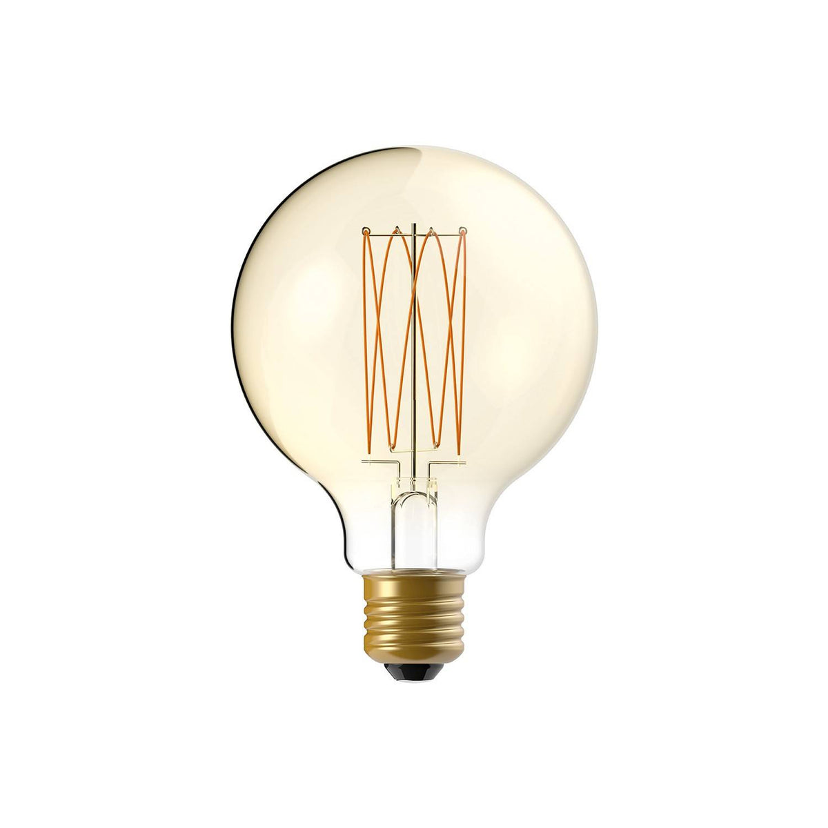 Stmívatelná LED zlatá žárovka C55, Glóbus G95, 7W E27, 2700K
