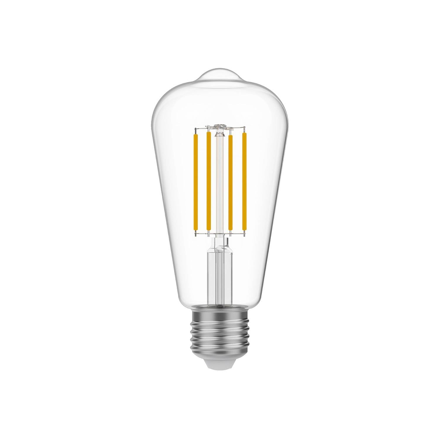 LED žárovka čirá Edison ST64 7W 806Lm E27 3500K stmívatelná 64mm