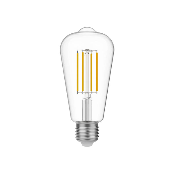 LED žárovka čirá Edison ST64 7W 806Lm E27 3500K stmívatelná 64mm