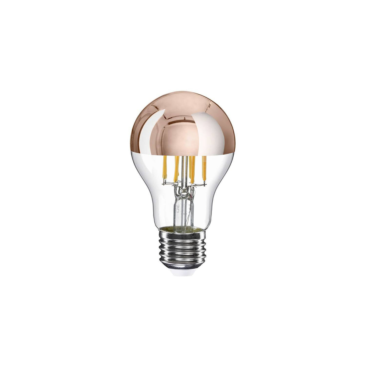 LED žárovka kapka E27 7W 650Lm 2700K stmívatelná s měděným vrchlíkem