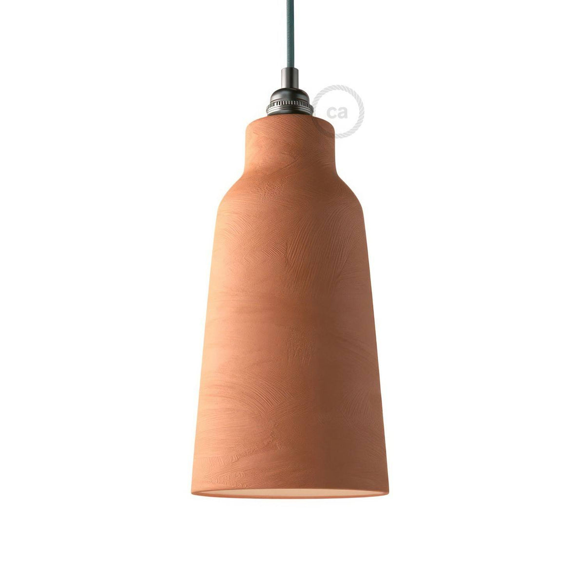 Ručně vyrobené keramické stínidlo ve tvaru lahve, průměr 150 mm, E27