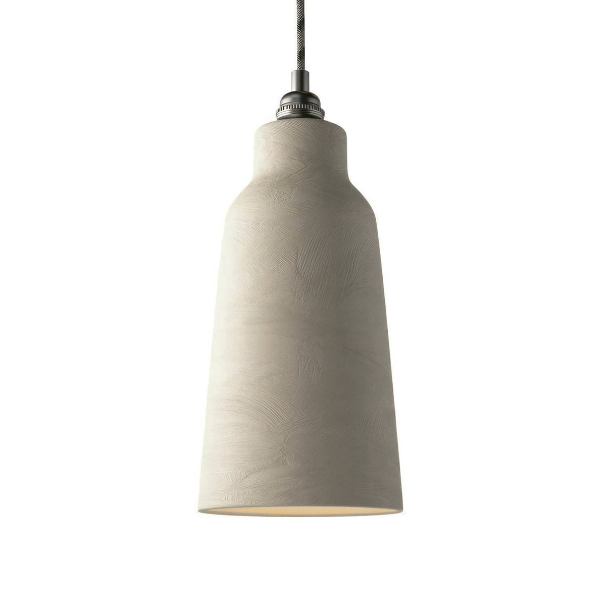Ručně vyrobené keramické stínidlo ve tvaru lahve, průměr 150 mm, E27