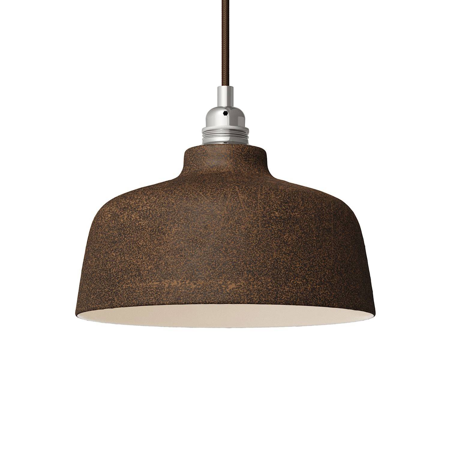 Ručně vyrobené keramické stínidlo misky, průměr 240 mm, E27