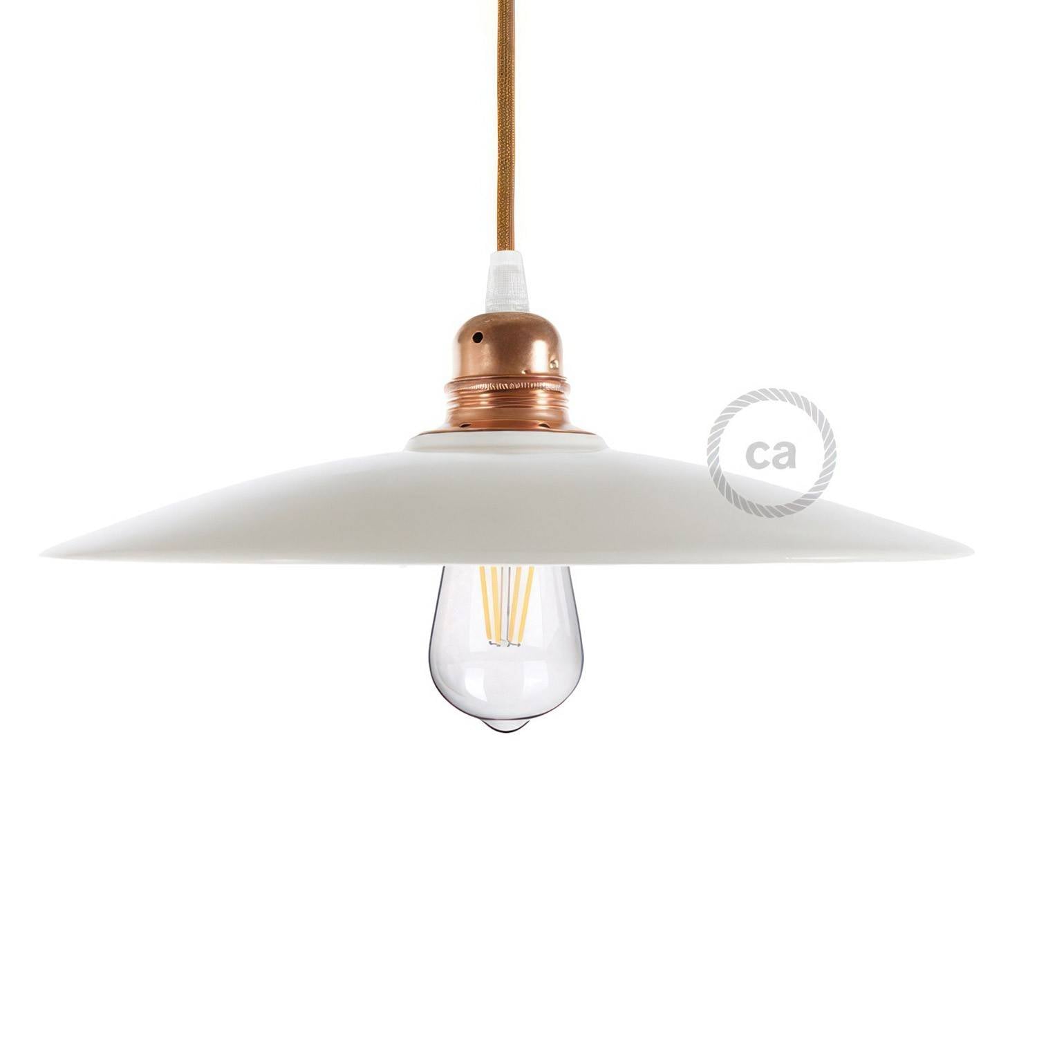 Keramické stínidlo talíř 310 mm, glazovaná keramika, E27