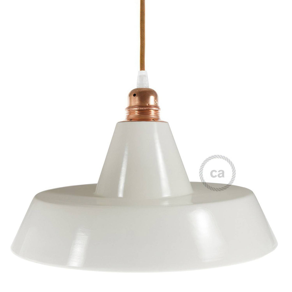 Industriální glazované keramické stínidlo Ø 305 mm pro E27 lampy