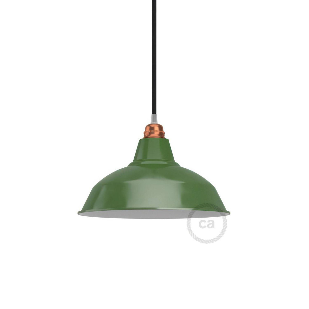 Lesklé smaltované stínidlo Bistrot E27, průměr 30 cm