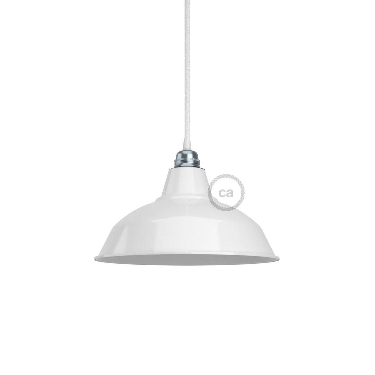 Lesklé smaltované stínidlo Bistrot E27, průměr 30 cm