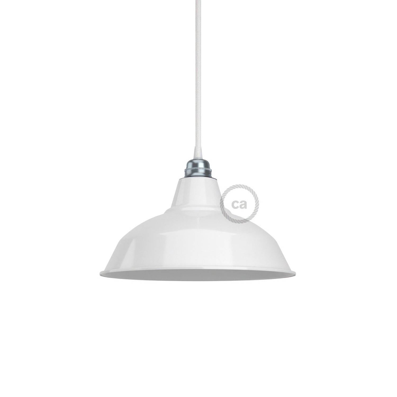Lesklé smaltované stínidlo Bistrot E27, průměr 30 cm
