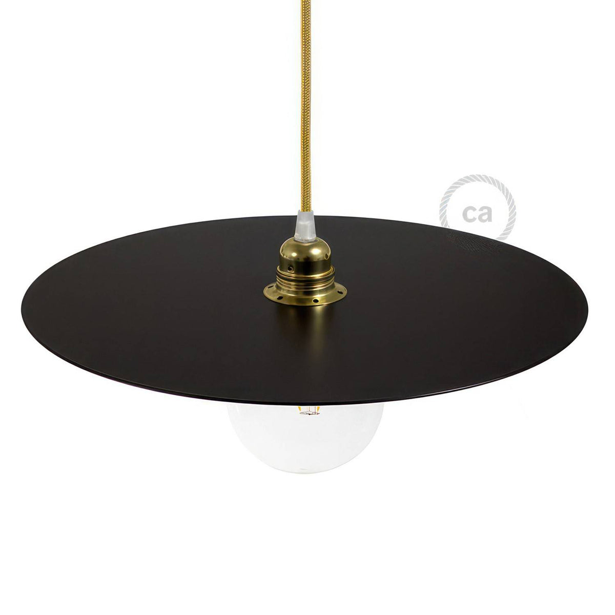 Kruhové lakované kovové stínidlo LP deska, průměr 40 cm