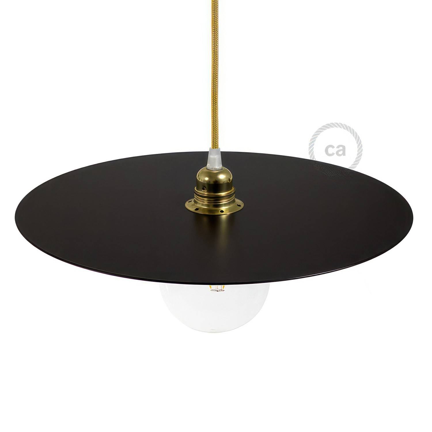 Kruhové lakované kovové stínidlo LP deska, průměr 40 cm