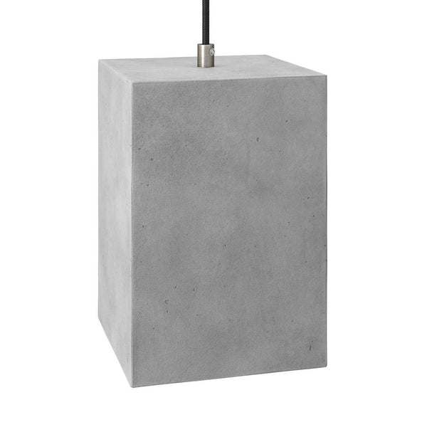 Betonové stínidlo Cube E27, šířka 150 mm, hmotnost 2.8 kg