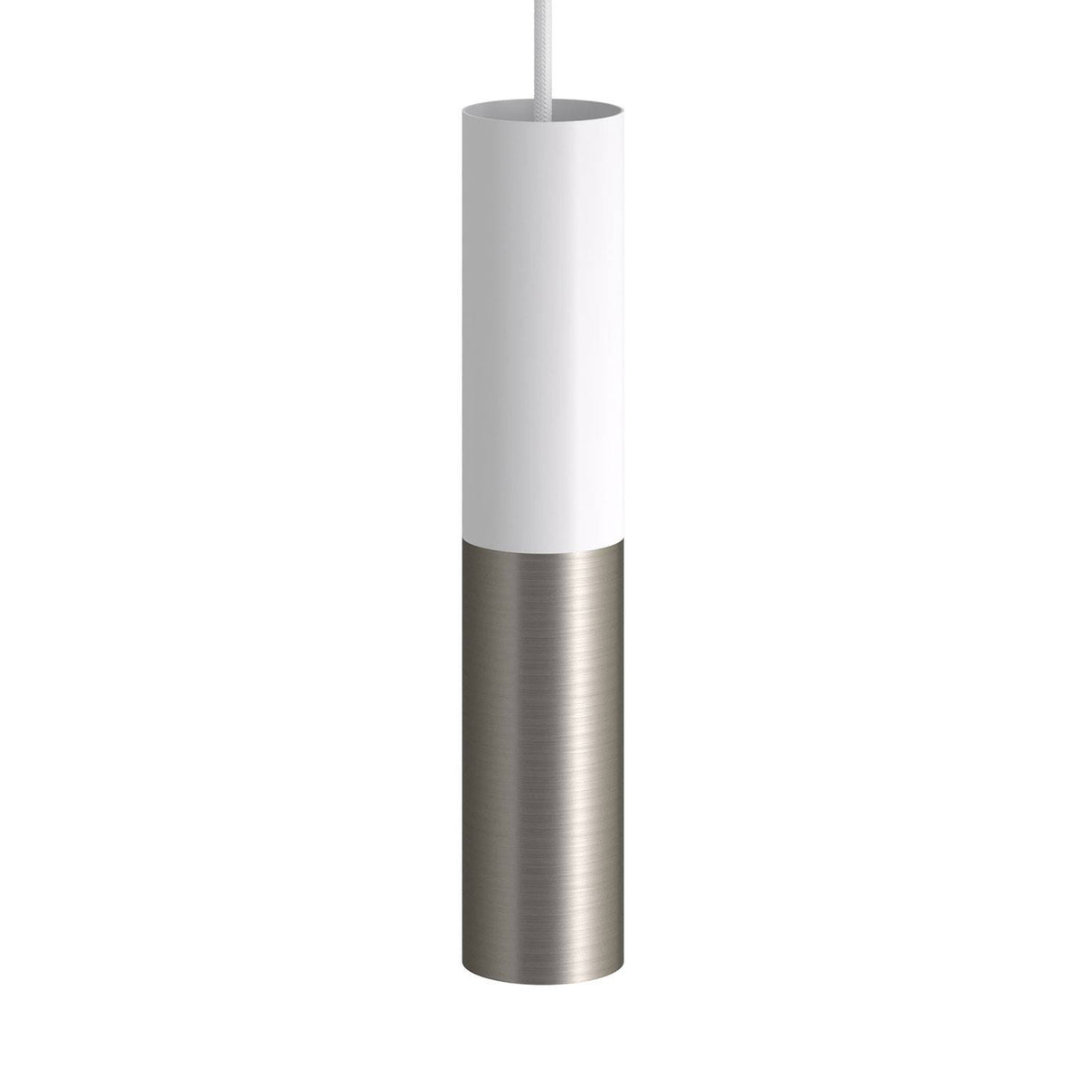 Dvojité kovové stínidlo Tub-E14 s objímkou E14, průměr 60 mm, výška 306 mm