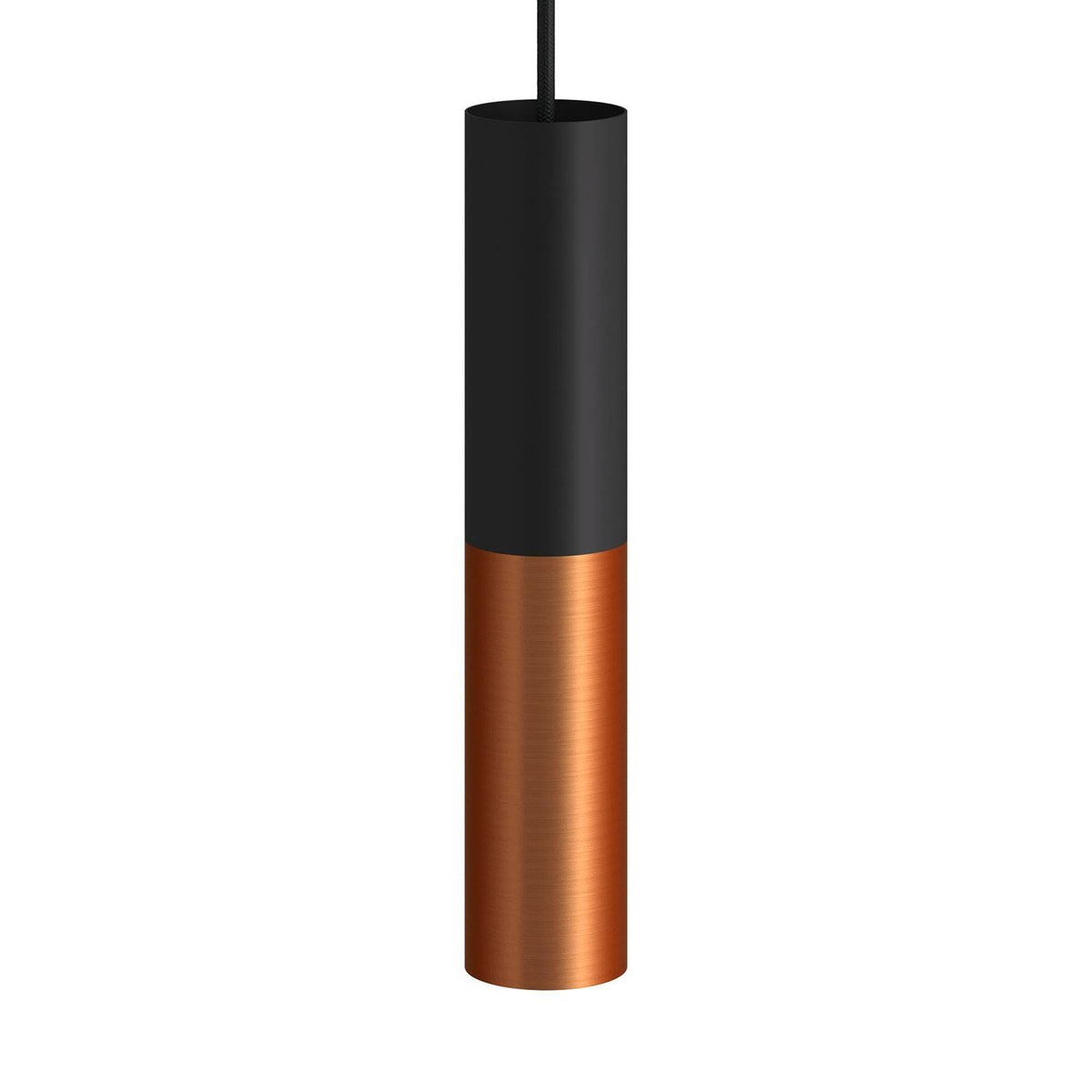 Dvojité kovové stínidlo Tub-E14 s objímkou E14, průměr 60 mm, výška 306 mm
