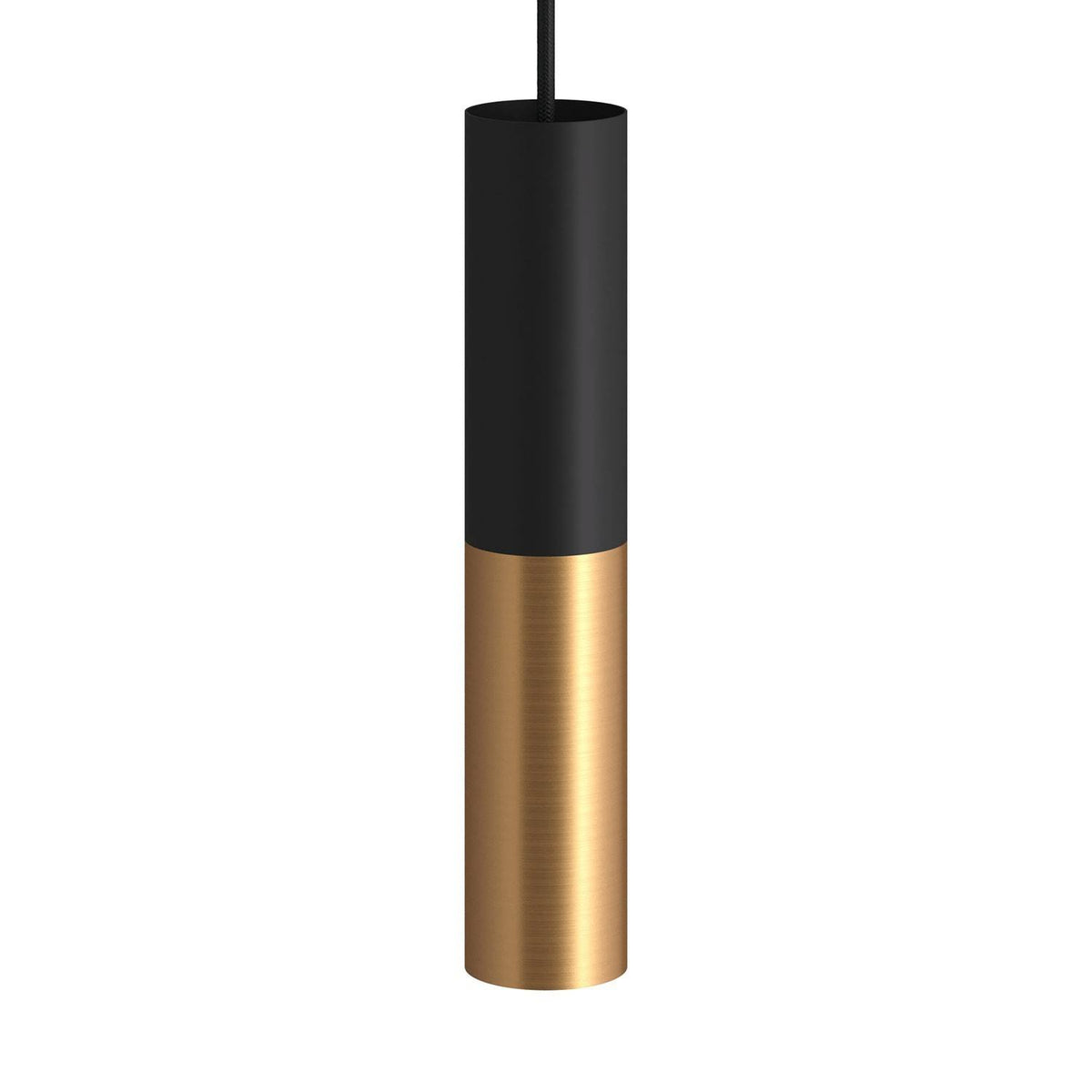 Dvojité kovové stínidlo Tub-E14 s objímkou E14, průměr 60 mm, výška 306 mm