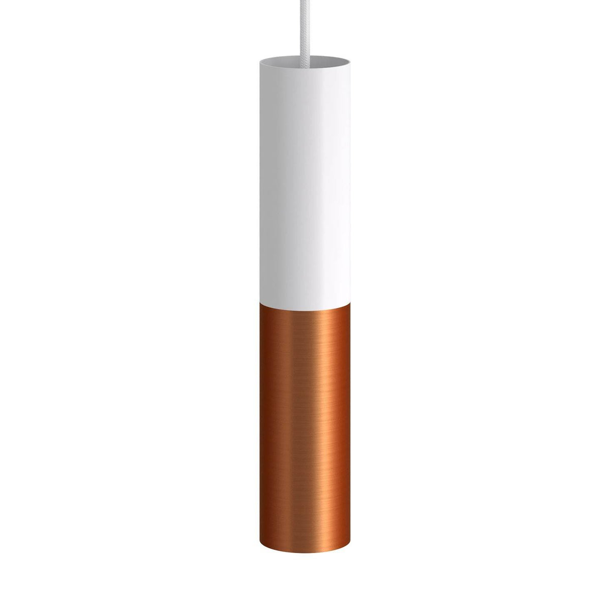 Dvojité kovové stínidlo Tub-E14 s objímkou E14, průměr 60 mm, výška 306 mm