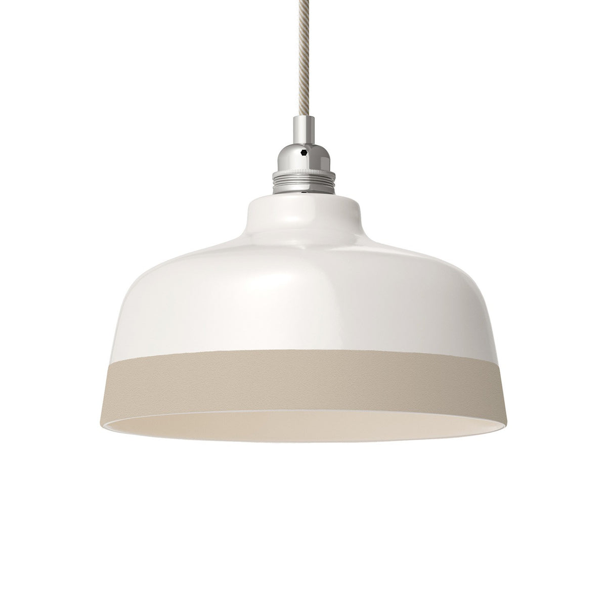 Dvoubarevné keramické stínidlo Coppa, průměr 240 mm, ručně vyráběné v Itálii
