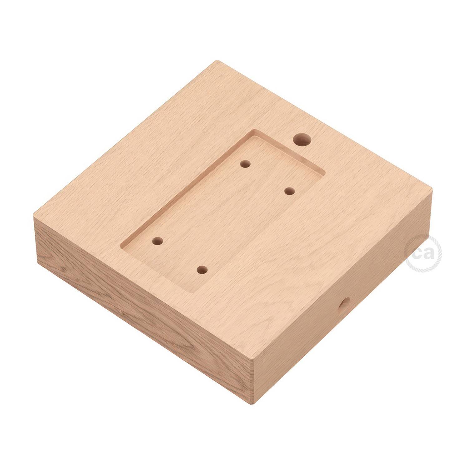 Čtvercová základna z přírodního dřeva 120 mm pro závěsný systém Archet(To)