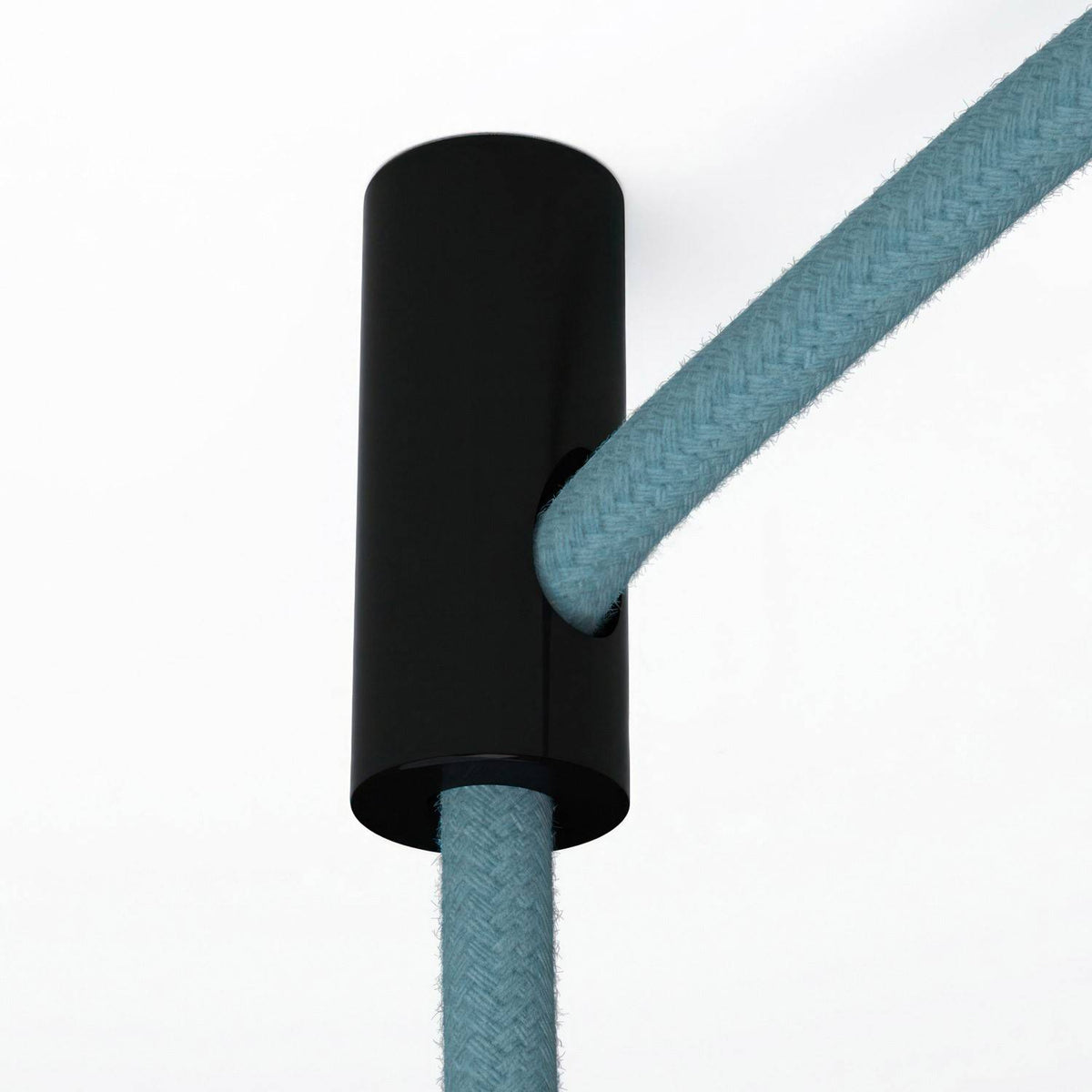 Plastový decentralizér stropní háček pro textilní kabely, průměr 2 cm, délka 4,5 cm