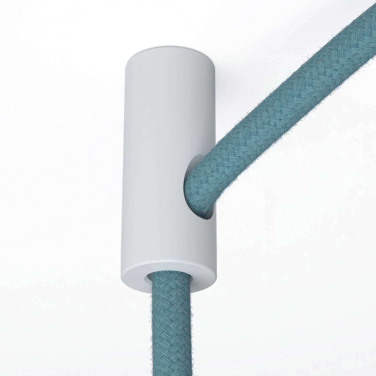 Plastový decentralizér stropní háček pro textilní kabely, průměr 2 cm, délka 4,5 cm
