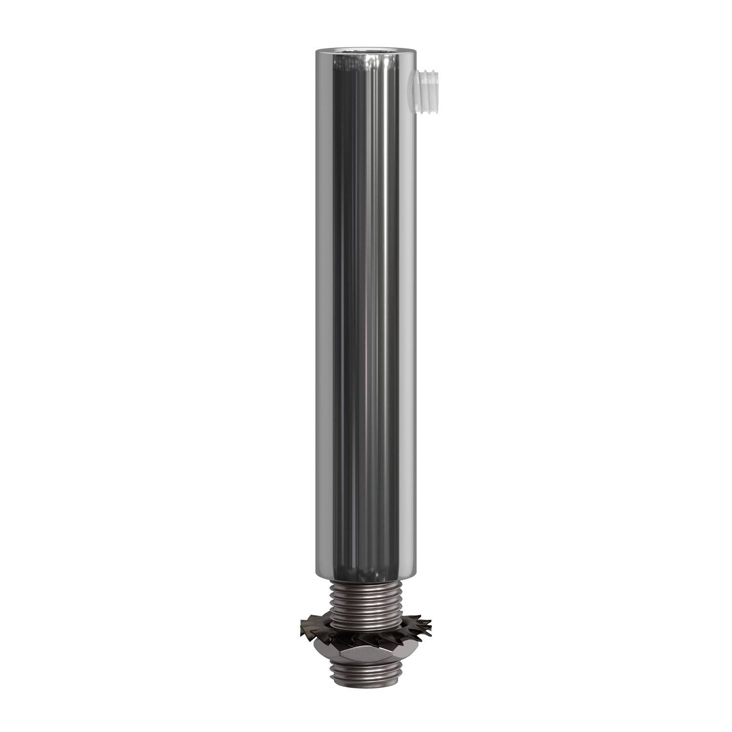 Válcová kovová kabelová průchodka 13 mm, délka 70 mm s M10 závitovou tyčkou