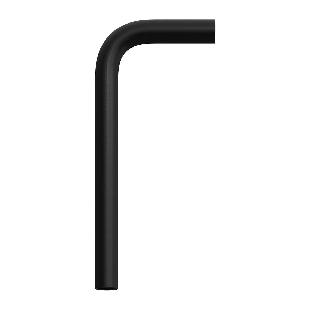 Ohnutá kovová prodlužovací trubička 14 cm, průměr 13 mm
