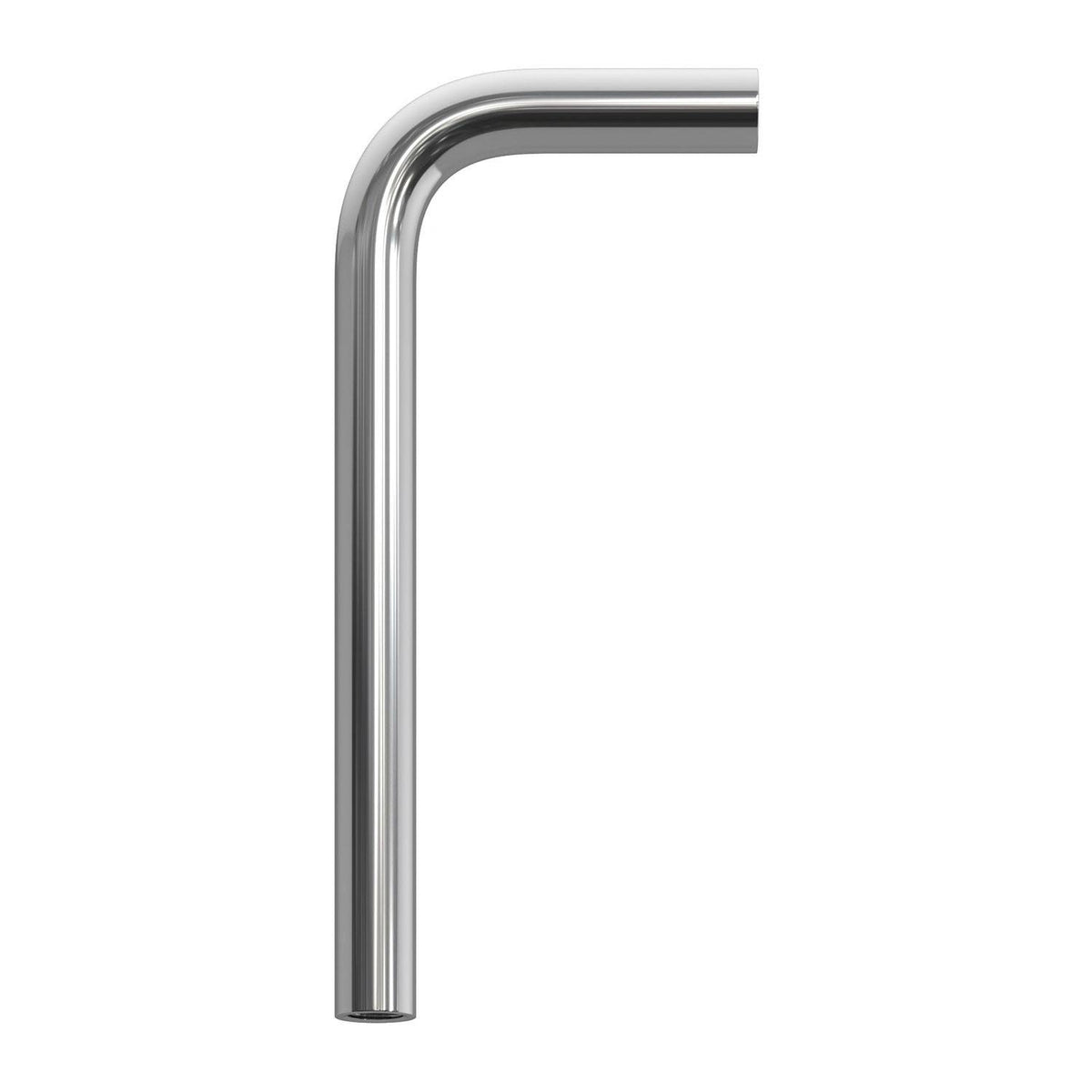 Ohnutá kovová prodlužovací trubička 14 cm, průměr 13 mm