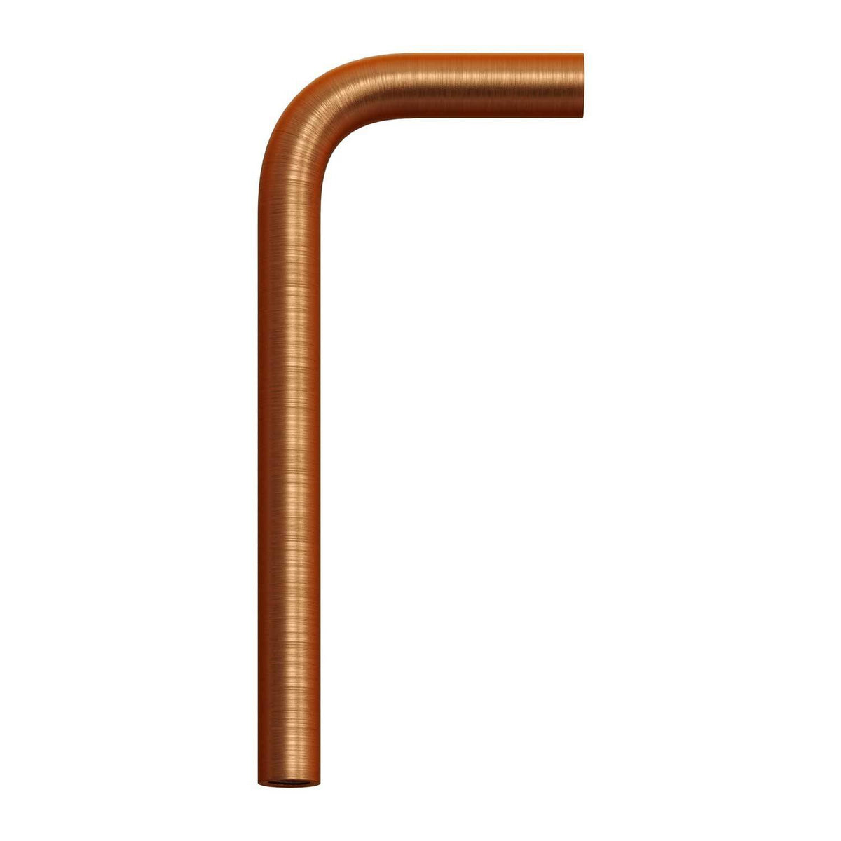 Ohnutá kovová prodlužovací trubička 14 cm, průměr 13 mm