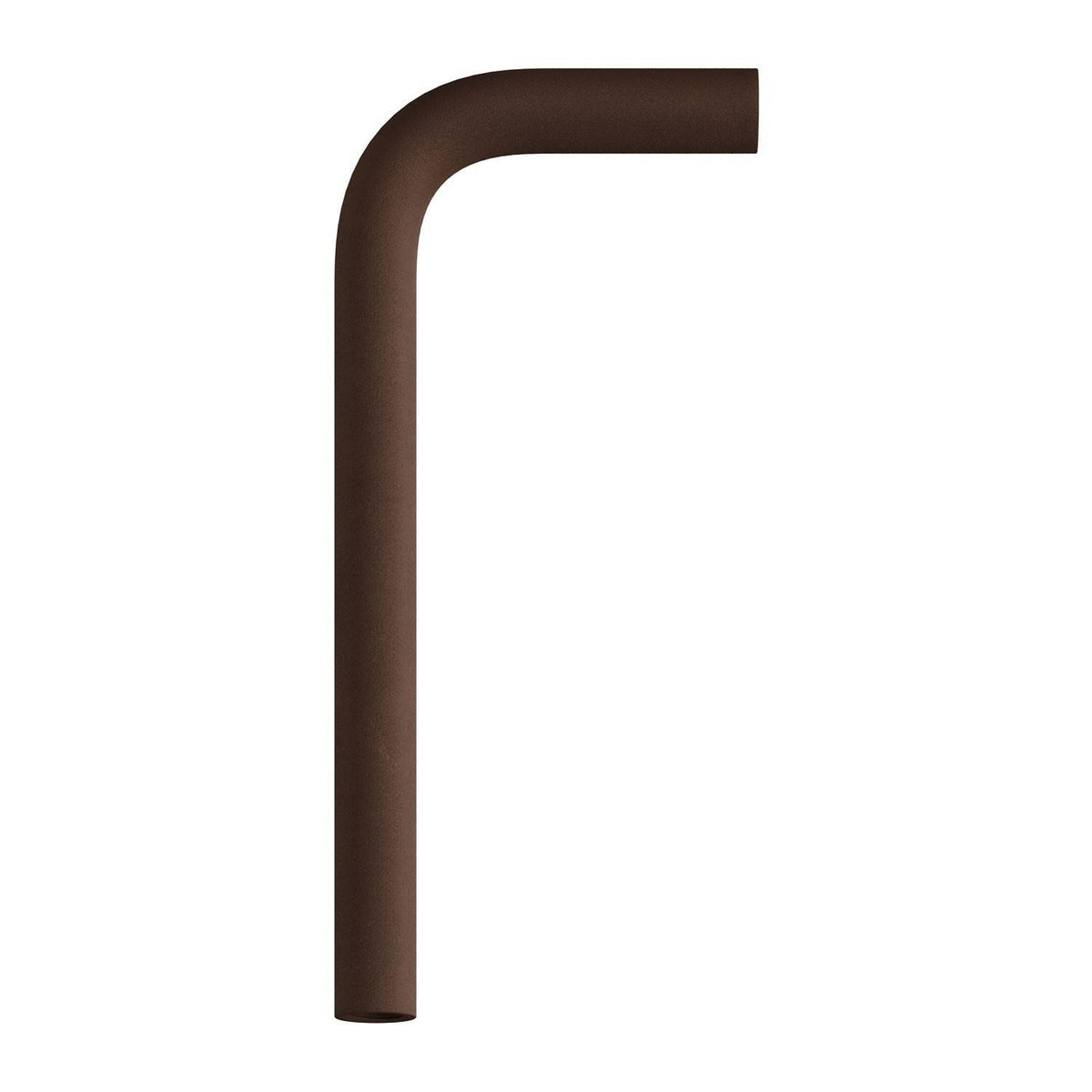 Ohnutá kovová prodlužovací trubička 14 cm, průměr 13 mm