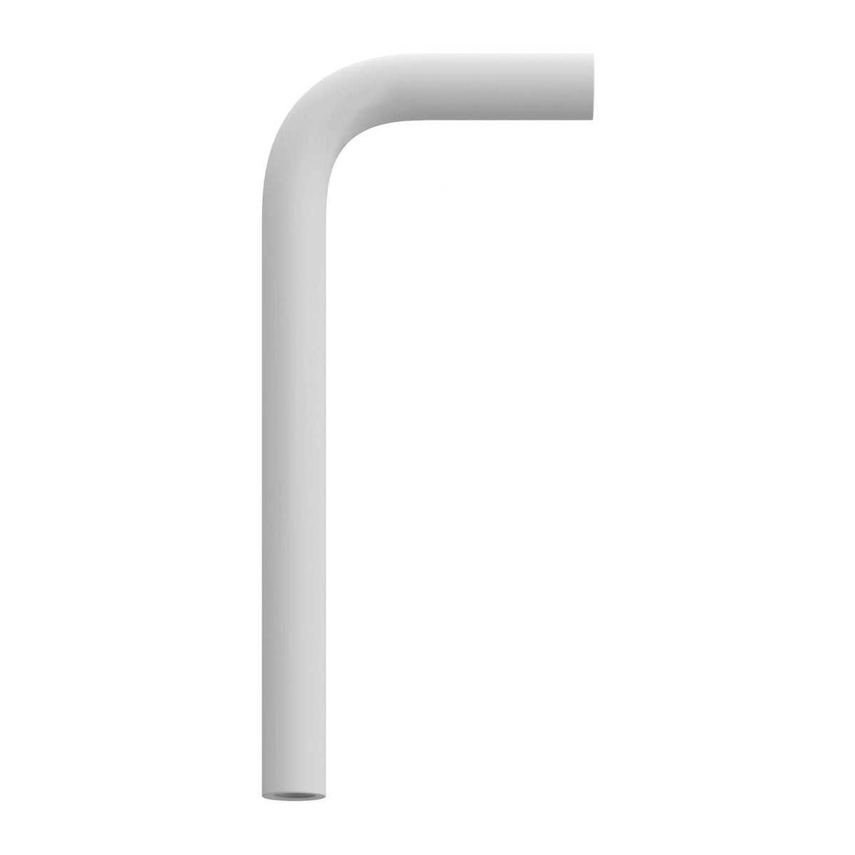 Ohnutá kovová prodlužovací trubička 14 cm, průměr 13 mm