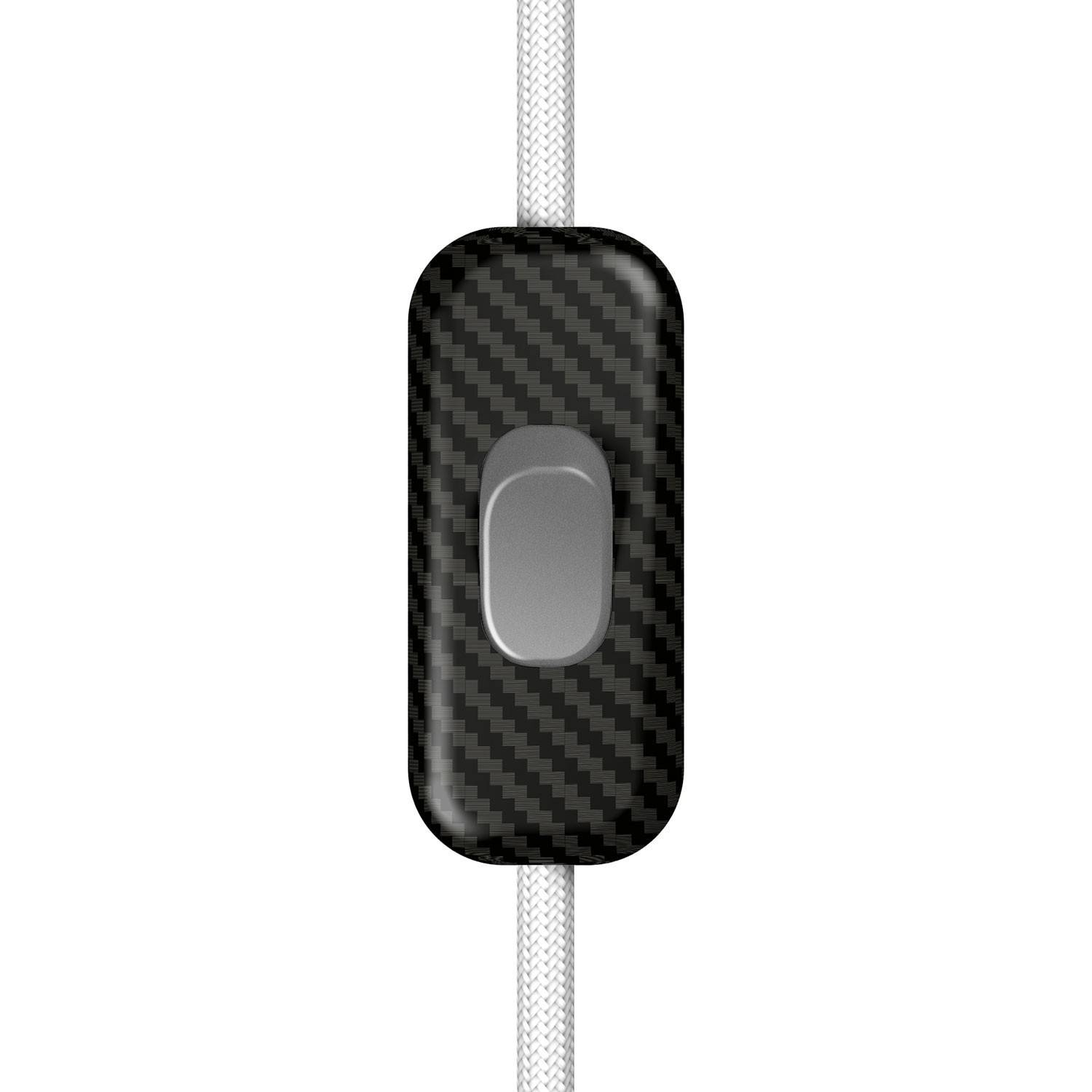 Jednopólový vypínač Creative Switch s karbonovým vláknem, 250V, 60 x 25 mm