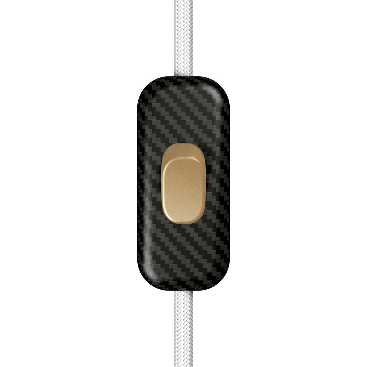 Jednopólový vypínač Creative Switch s karbonovým vláknem, 250V, 60 x 25 mm